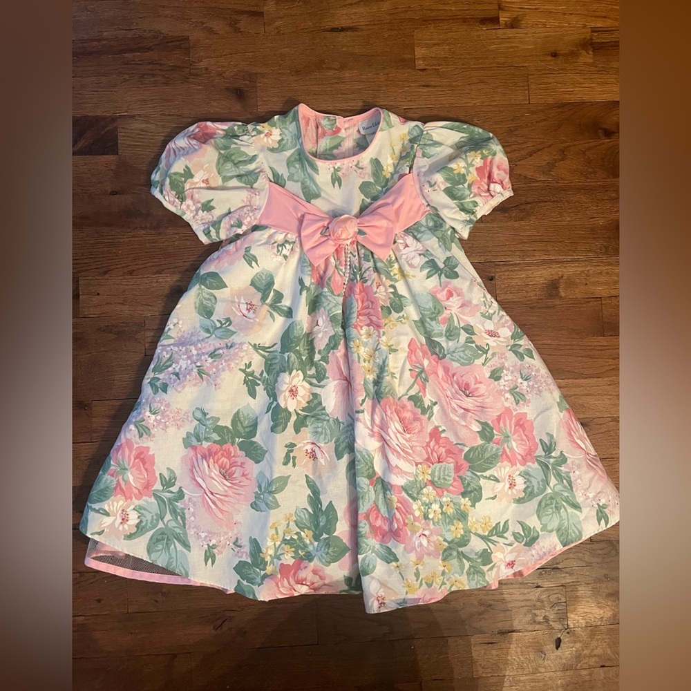 Vintage Rare Editions floral dress girls size 6